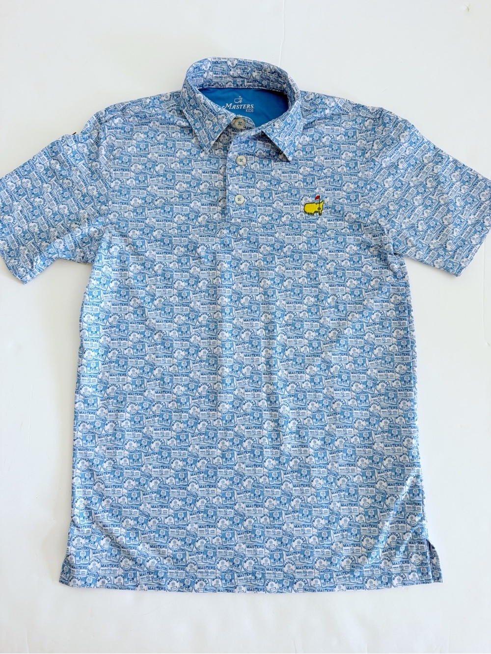 2026 AUTHENTIC Masters Badge Design Kid’s Performance Tech Golf Polo size M